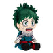 Détail de la peluche Izuku Midoriya, broderie et finitions