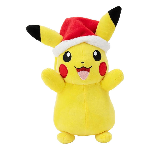Peluche Pokémon Pikachu Bonnet de Noël 20cm de face