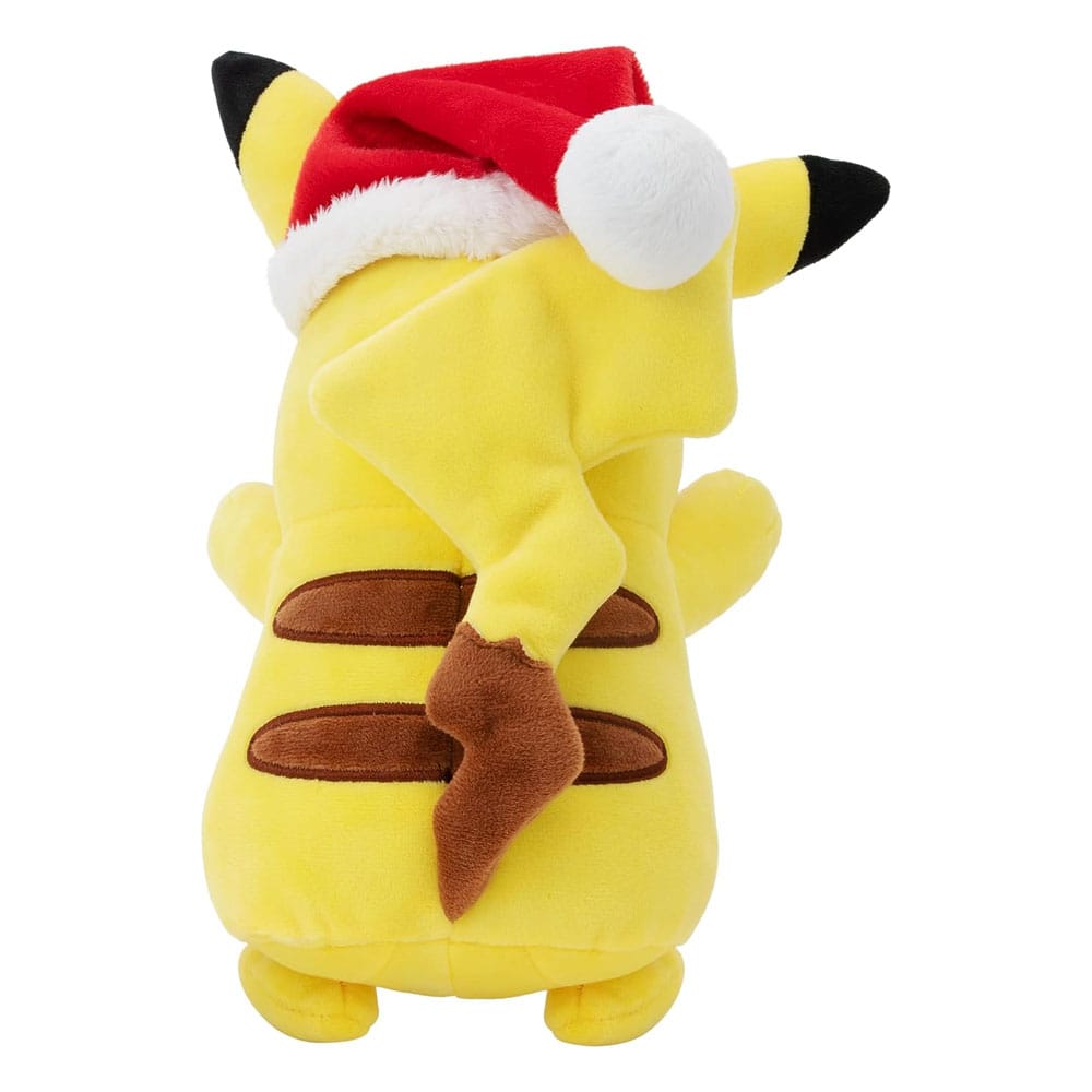 Peluche Pikachu Bonnet de Noël 20cm, vue latérale