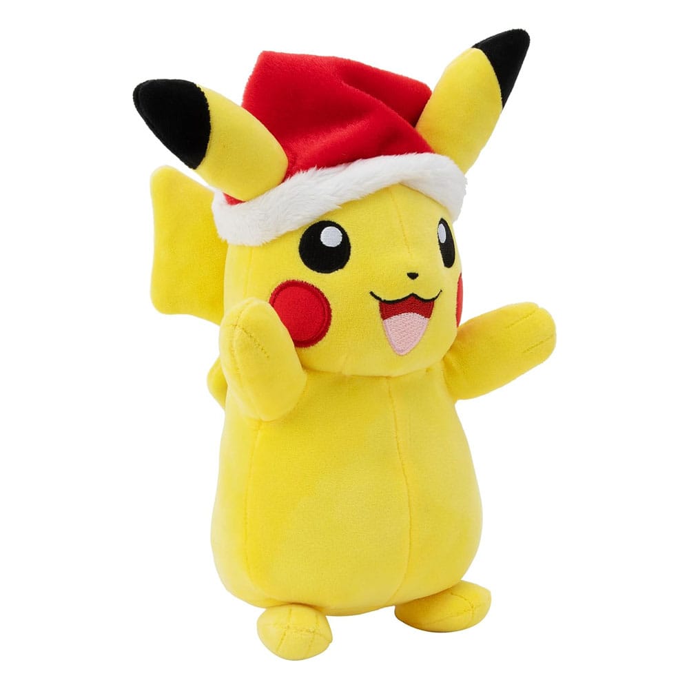 Peluche Pokémon Pikachu Bonnet de Noël 20cm, vue de dos