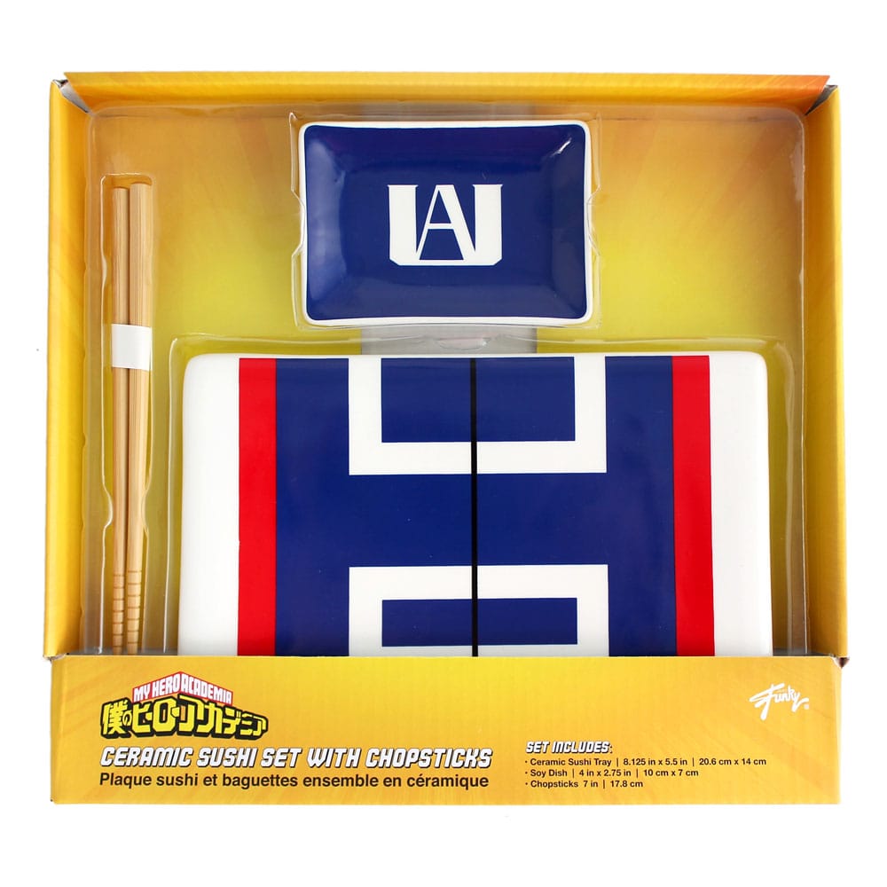 Baguettes My Hero Academia noires et blanches pour set sushi UA