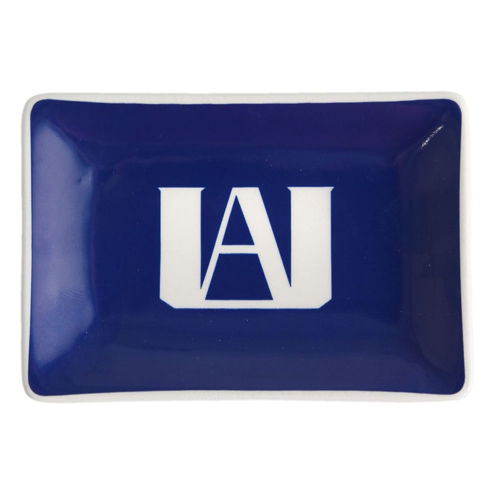 Détail du logo UA sur le plateau à sushi My Hero Academia en céramique