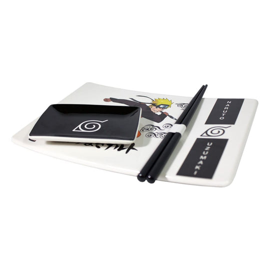 Plateau à sushi Naruto Uzumaki en céramique, vue détaillée