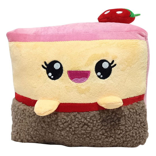 Peluche Yummis Cake Joy Toy 22 cm, douce et sous licence officielle, représentant un gâteau gourmand