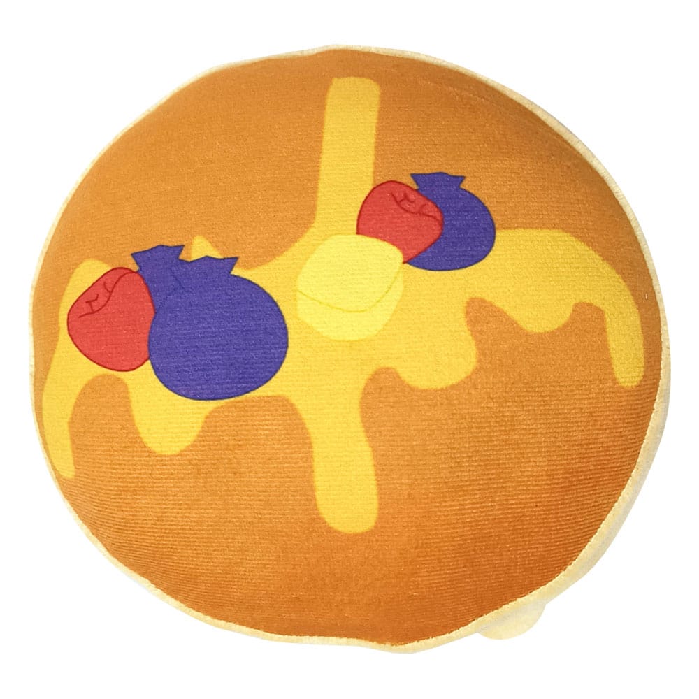 Peluche Yummis Pancake Joy Toy posée sur un fond clair, montrant sa texture moelleuse et ses couleurs vives