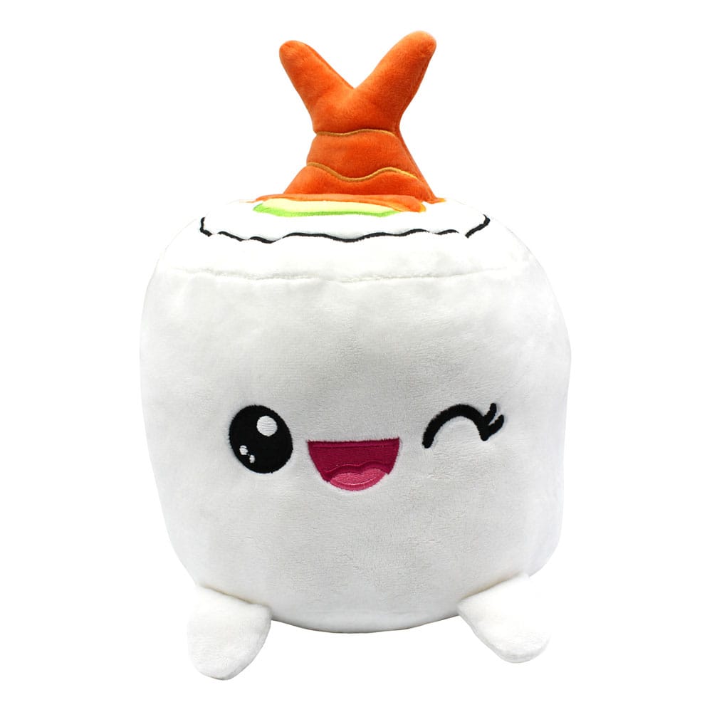Peluche Plushi Ebiten Sushi 20 cm Joy Toy vue de face avec ses yeux brodés