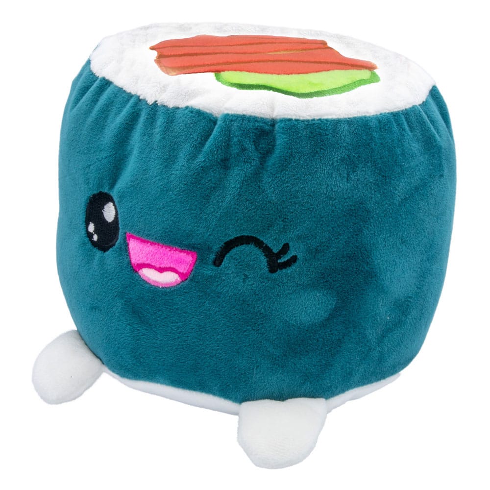 Peluche Plushi Maki Sushi Saumon 20cm Joy Toy, vue de face, douce et colorée