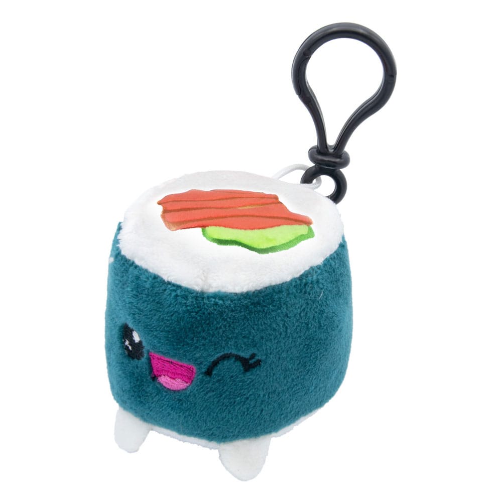 Peluche porte-clés Plushi Maki Sushi Saumon Joy Toy 7cm sur fond blanc