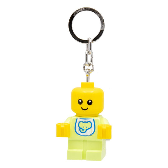 Porte-clés LEGO Minifigure Baby lumineux 8cm avec LED et piles incluses, marque Joy Toy