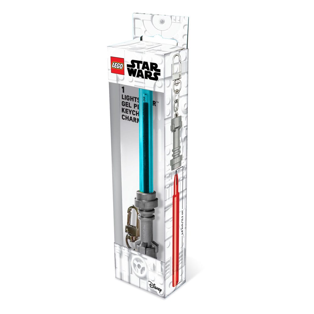 Stylo à bille encre gel LEGO Star Wars bleu azur avec porte-clés, marque Joy Toy