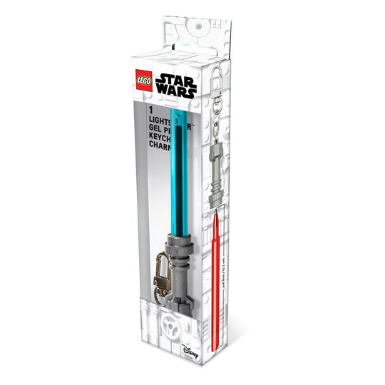 Stylo à bille encre gel LEGO Star Wars bleu azur avec porte-clés, marque Joy Toy