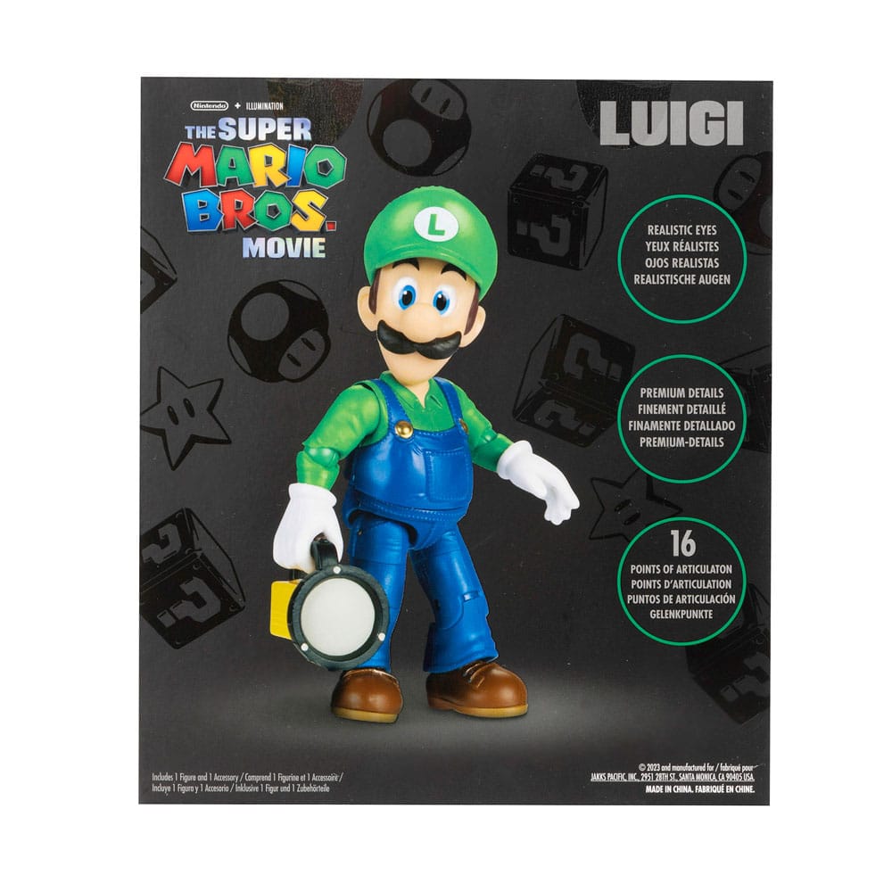 Figurine Luigi Super Mario Bros Le Film en pose dynamique