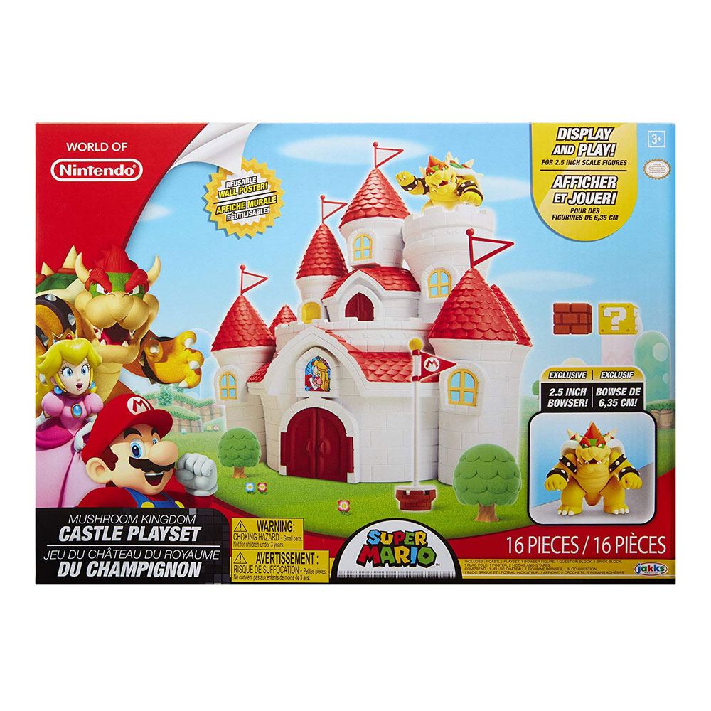 Vue latérale du Château du Royaume Champignon World of Nintendo