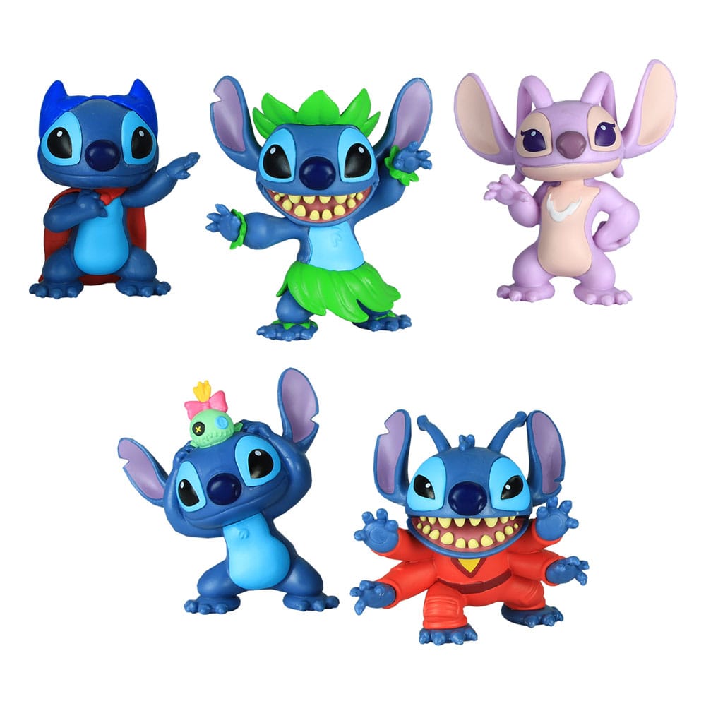 Pack de 5 figurines Stitch Lilo & Stitch Just Play en emballage blister