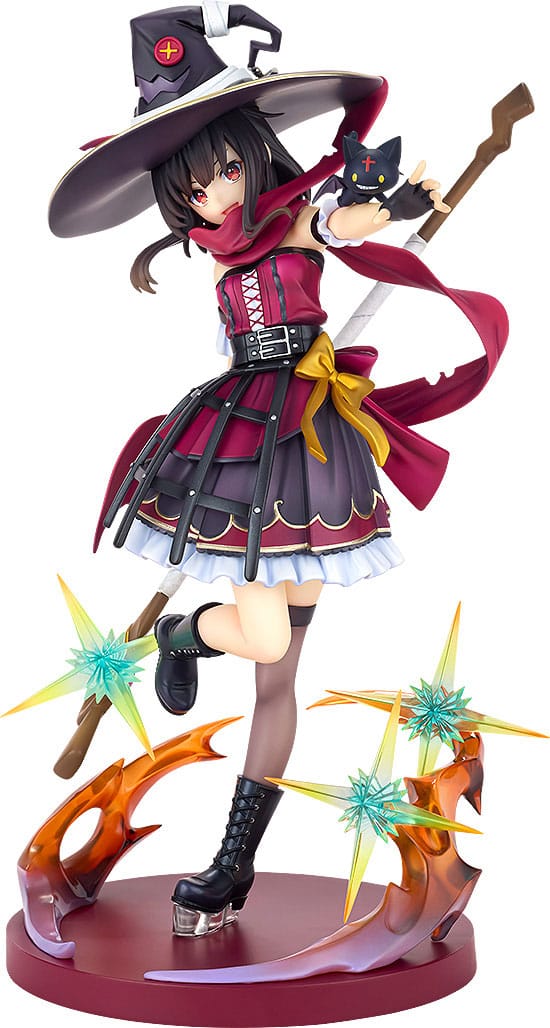 Statuette Megumin Konosuba 10e Anniversaire, vue frontale détaillée