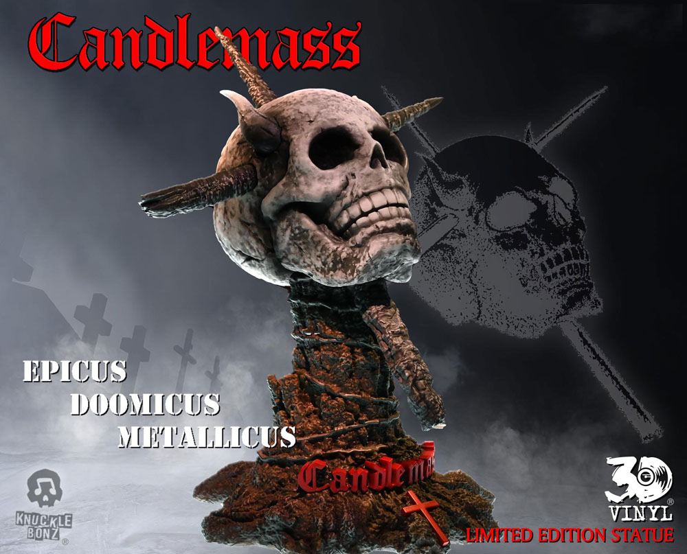 Statuette Candlemass Knucklebonz prête à être exposée