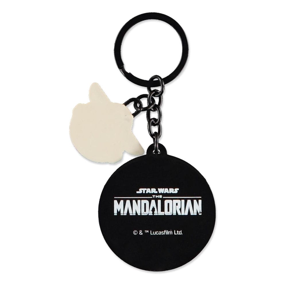 Détail du porte-clés officiel Star Wars The Mandalorian avec Grogu