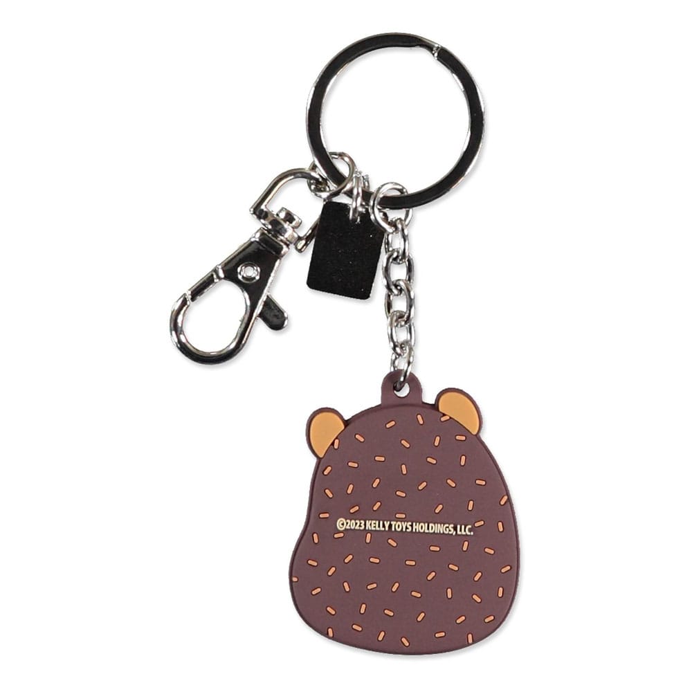 Détail du porte-clés Squishmallows Hans sur un trousseau de clés