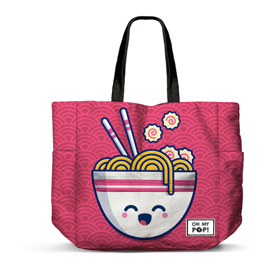Sac shopping horizontal Oh My Pop! Noodle Karactermania en polyester, vue de face