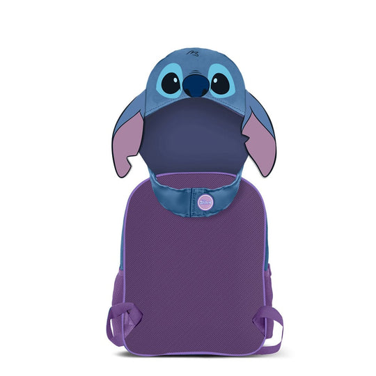 Sac à dos Lilo & Stitch Karactermania, vue latérale avec la capuche