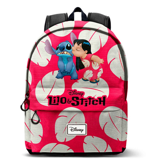 Sac à dos Lilo & Stitch Kiss Karactermania officiel, motif Stitch et Lilo s'embrassant, vue de face.