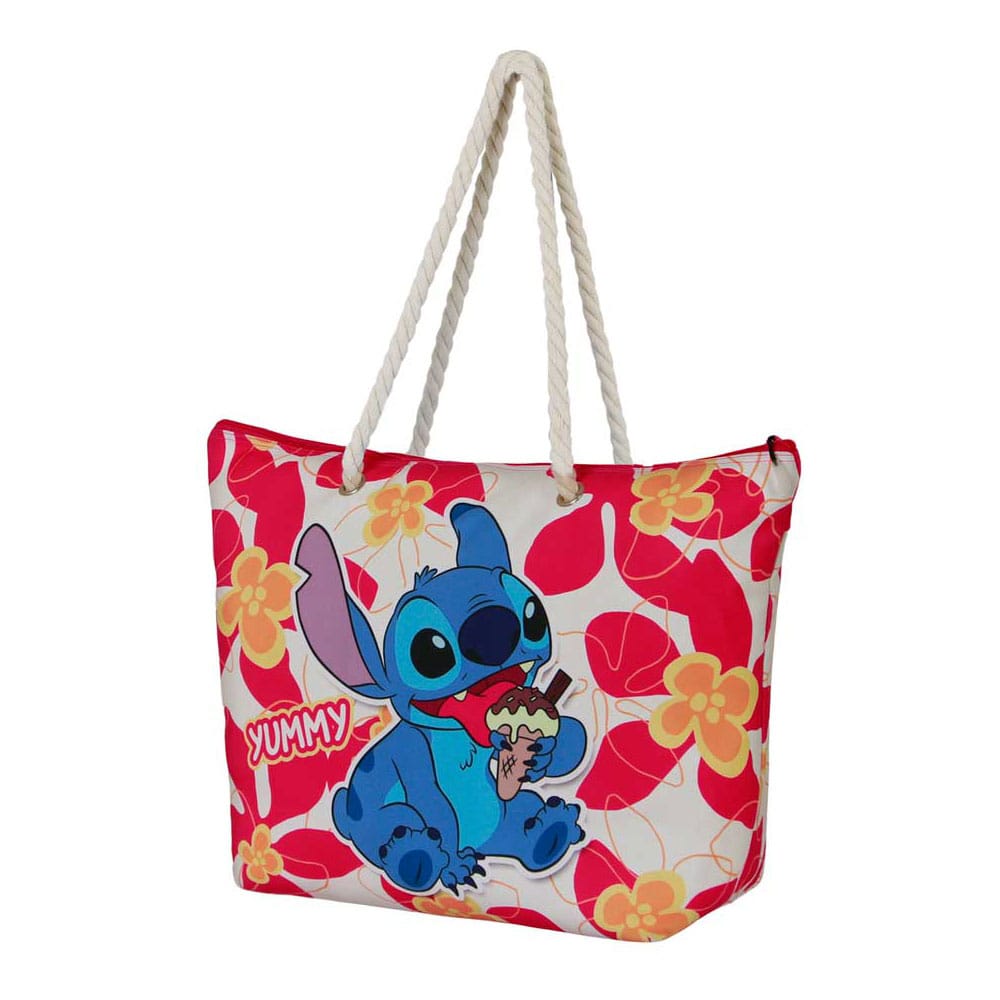 Sac de plage Lilo & Stitch Soleil Ice Cream Blue Karactermania, design exclusif avec Stitch et glace.