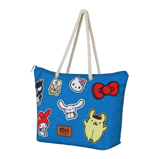 Sac de plage Hello Kitty bleu Sanrio Karactermania avec stickers