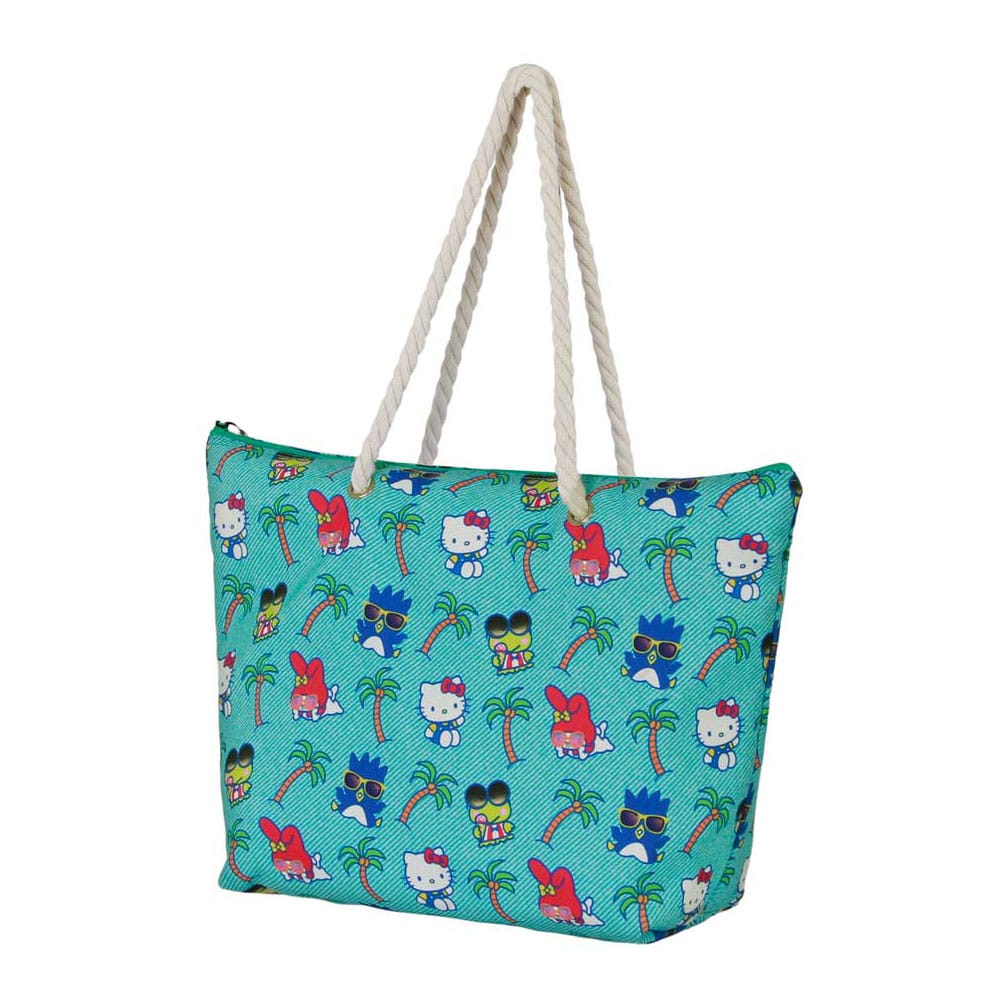 Sac de plage Sanrio Hello Kitty Palms Turquoise Karactermania officiel