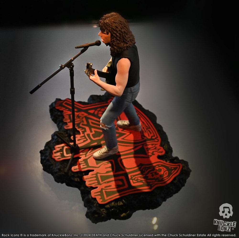 Chuck Schuldiner figurine 22 cm, idéale pour les fans de metal