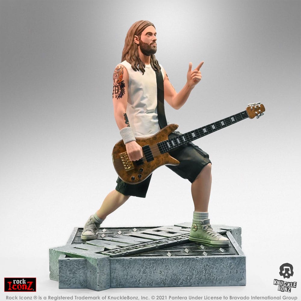 Vue latérale de la figurine Rex Brown Rock Iconz