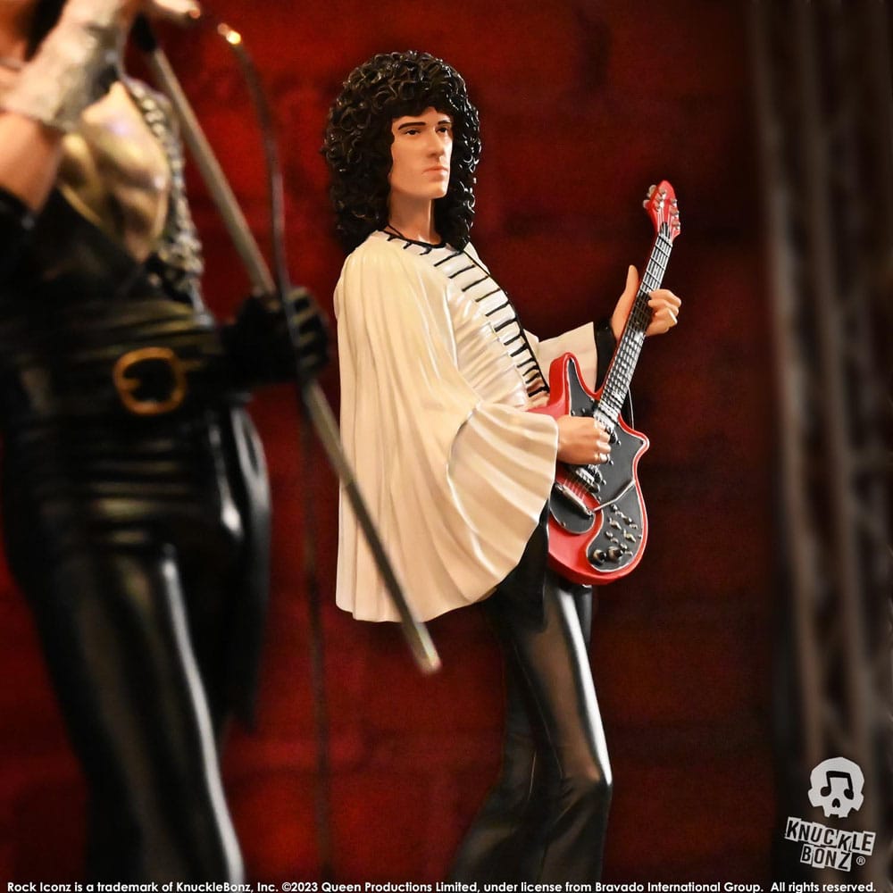 Statuette Brian May Knucklebonz avec guitare Red Special, vue latérale