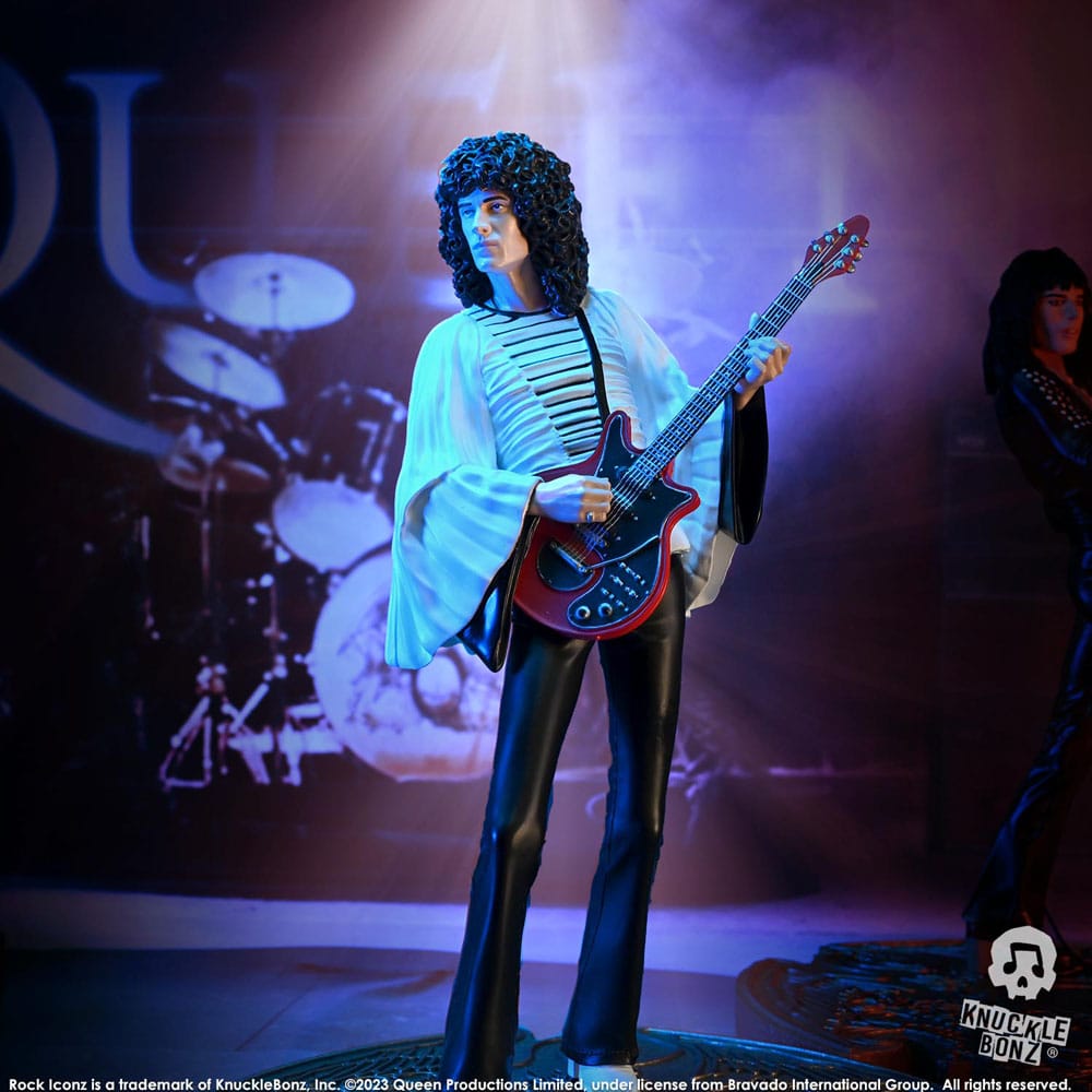 Guitare Red Special détaillée sur la statuette Brian May Knucklebonz