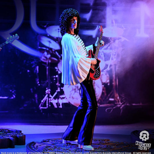 Statuette Brian May Queen, détails des cheveux et du visage