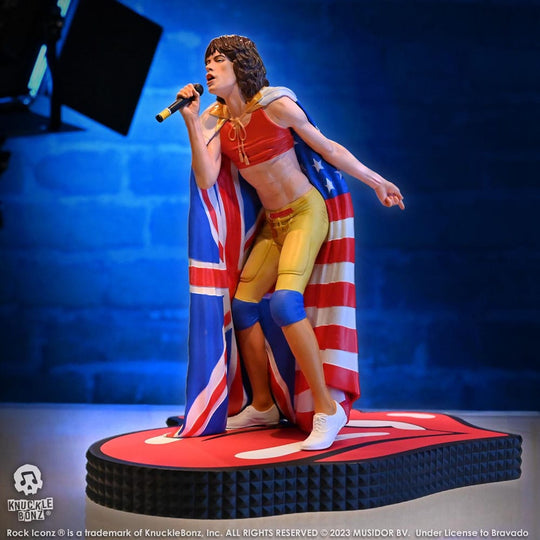 Vue arrière de la statuette Mick Jagger 1981 par Knucklebonz