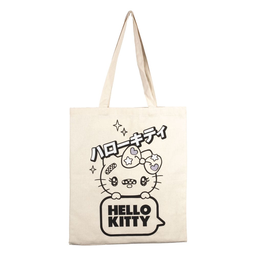 Sac shopping Hello Kitty Star Konix vue de face, design étoiles