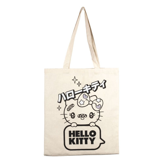 Sac shopping Hello Kitty Star Konix vue de face, design étoiles
