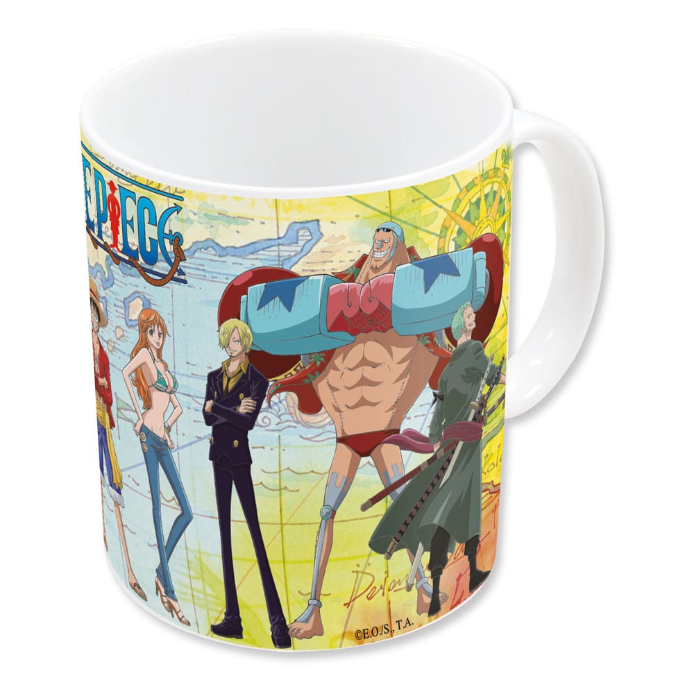 Mug One Piece Carte du monde Konix officiel, vue de face