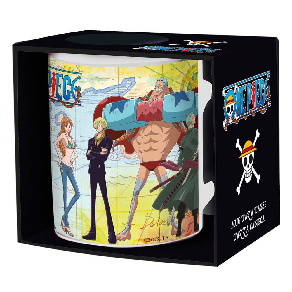 Mug One Piece licence officielle Konix, montrant la qualité de l'impression