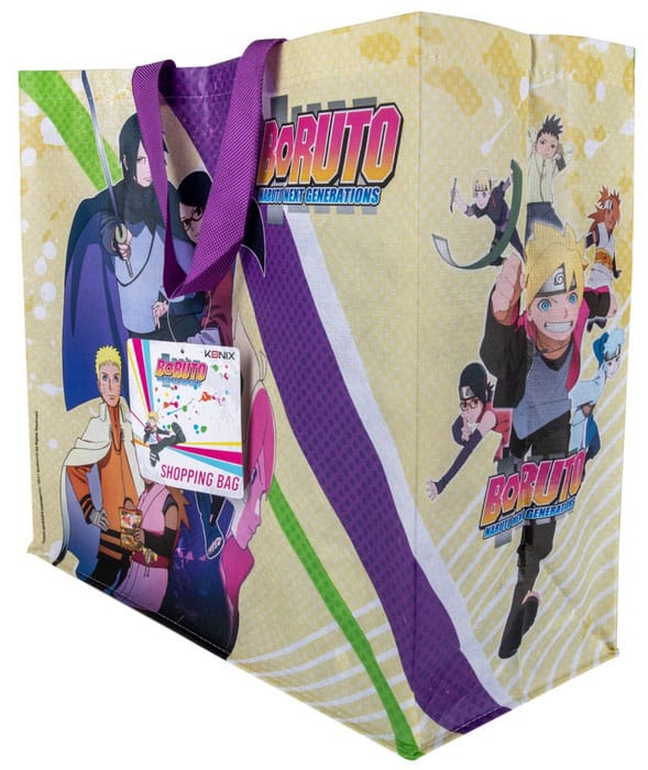 Sac shopping Boruto: Naruto Next Generations Characters de Konix, licence officielle, avec les personnages principaux du manga dans un style graphique.