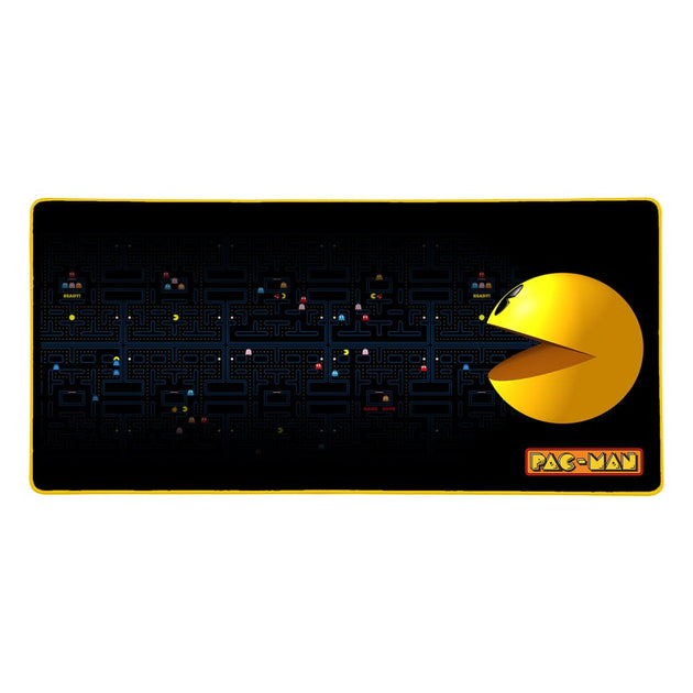 Tapis de souris XXL Pac-Man Konix vue de dessus avec design emblématique