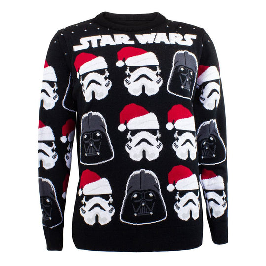 Pull de Noël Star Wars avec Darth Vader et Stormtrooper, motif festif