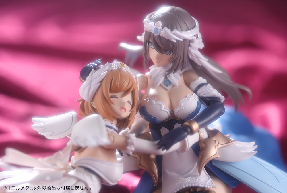 Détails des cheveux et des ornements d'Ermeda