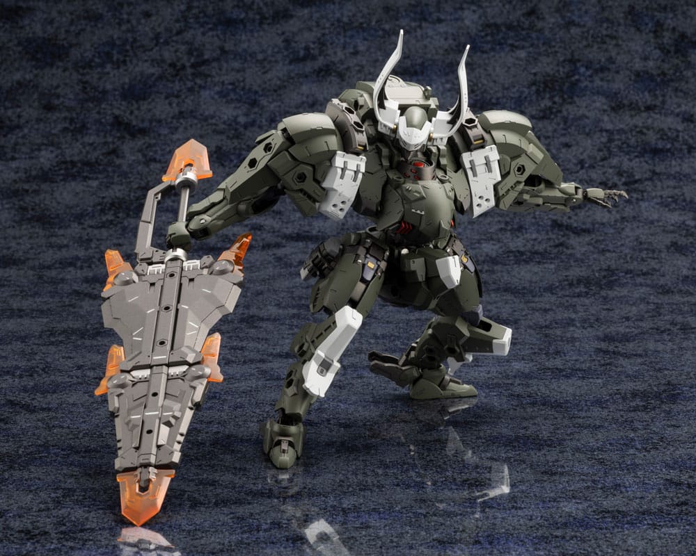 Hexa Gear Wolfzerker sur socle, prêt au combat