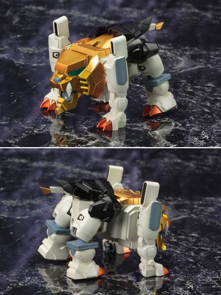 Figurine articulée GaoGaiGar D-Style, prête à être exposée.