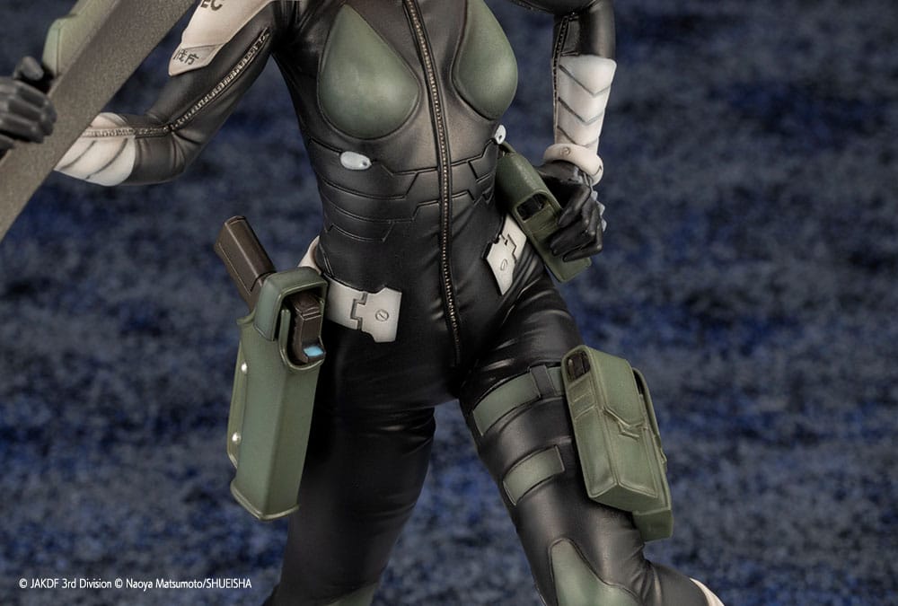 Détails des cheveux et du casque de Kikoru Shinomiya par Kotobukiya