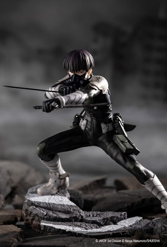 Figurine Soshiro Hoshina en PVC, gros plan sur le visage et les détails de l'uniforme