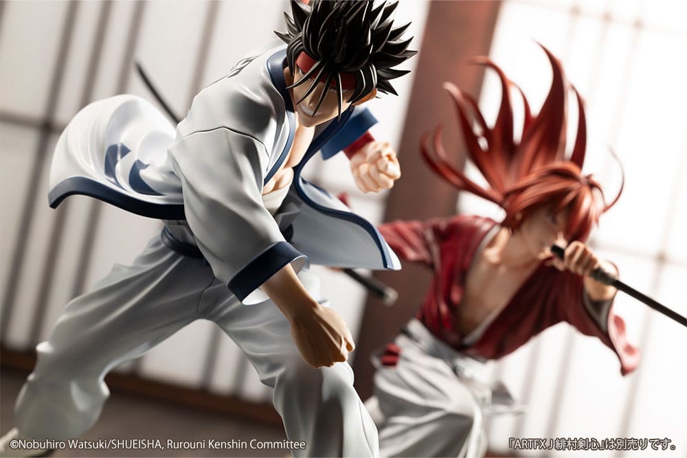 Statuette Sanosuke Sagara Rurouni Kenshin, vue rapprochée des jambes