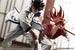 Statuette Sanosuke Sagara Rurouni Kenshin, vue rapprochée des jambes
