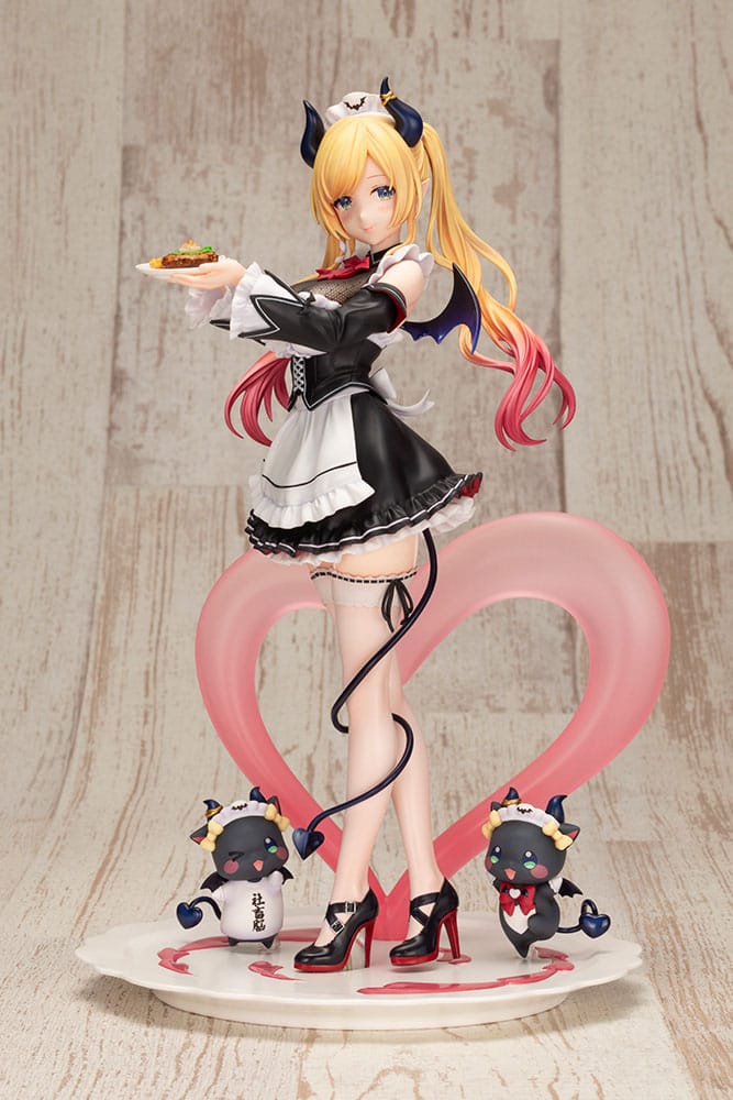 Figurine Yuzuki Choco Maid Outfit de Kotobukiya, gros plan sur le visage et les détails de la tenue.