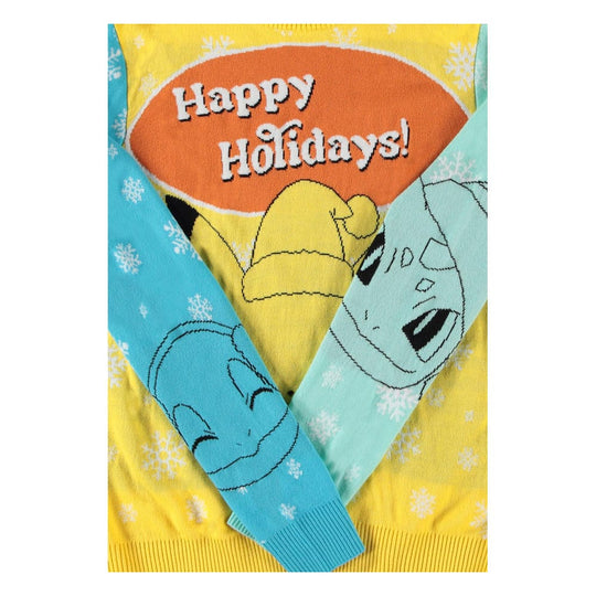 Vue de dos ou texture du pull de Noël Pokémon Difuzed en coton recyclé